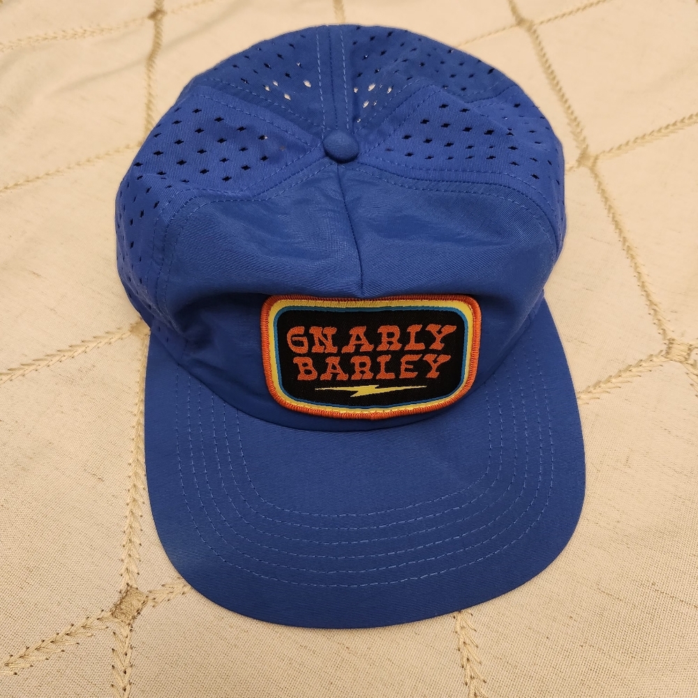Gnarley‎ Barley Cap Curved Brim and Lightning Bolt ventilation detail O/S